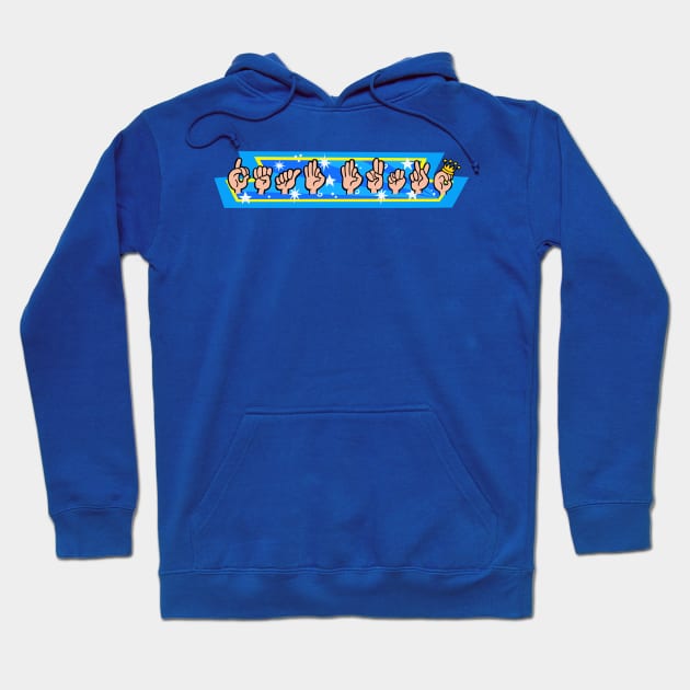 Deaf Funko Fingerspelling Hoodie by DEAFFUNKO